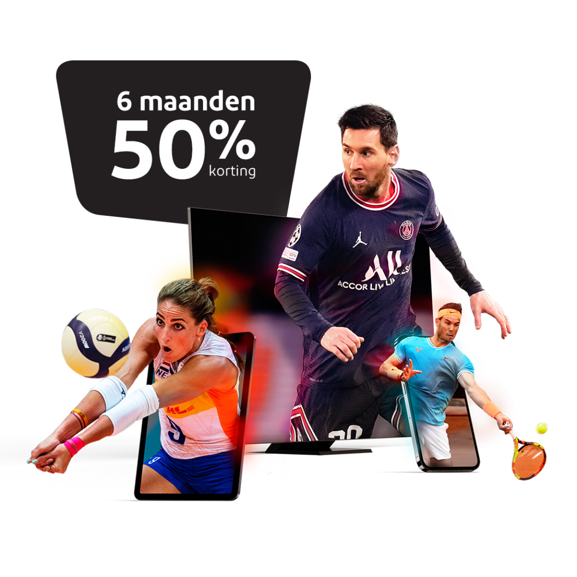 6 maanden 50% korting