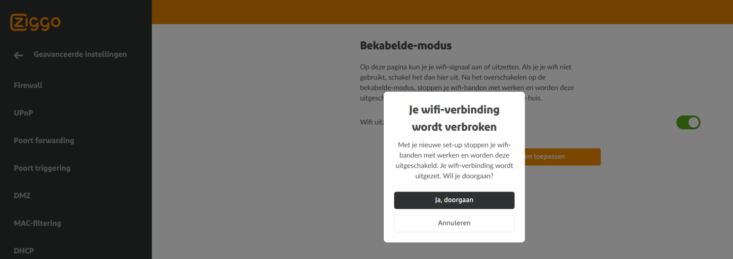 Wifi Van Je Wifi Modem Uitzetten Klantenservice Ziggo