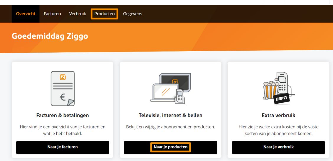 Navigatie Mijn Ziggo