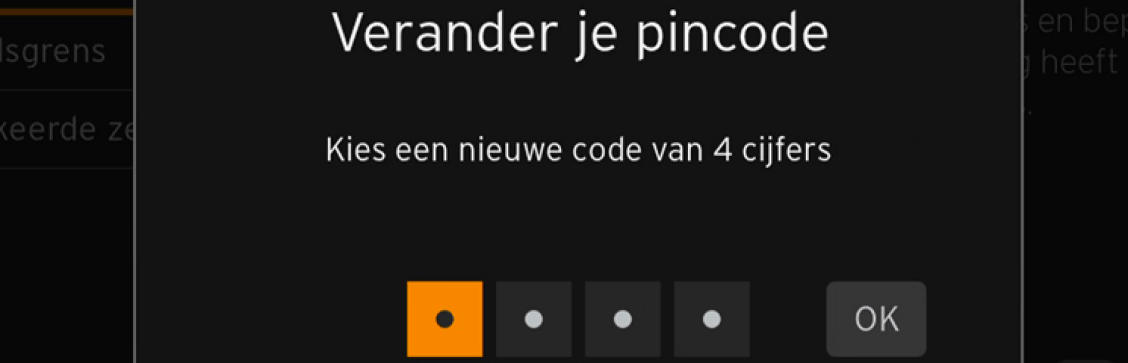 Pincode veranderen