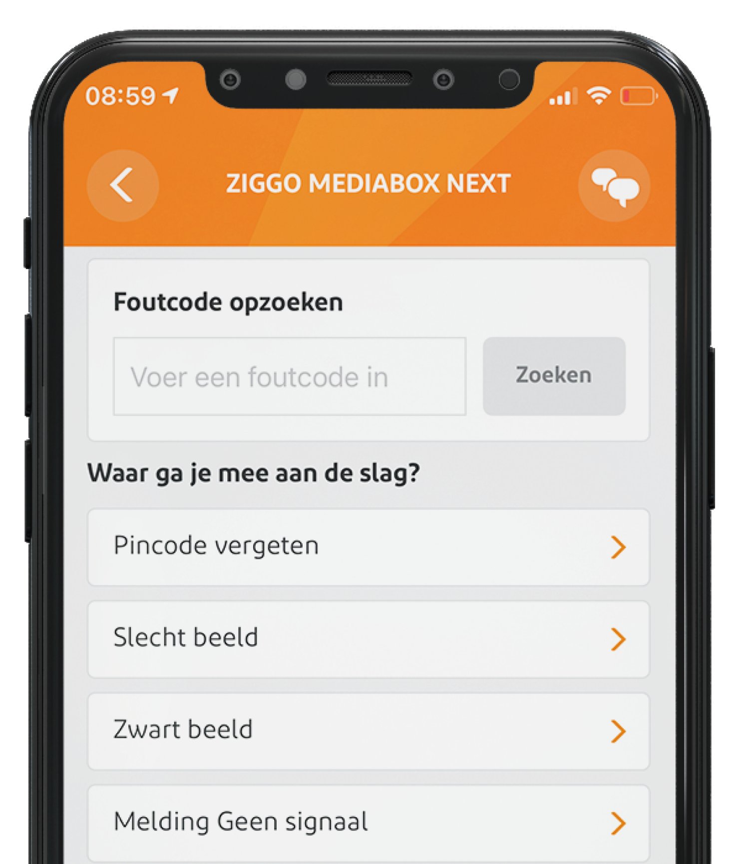 Mijn Ziggo app alle service op zak Klantenservice Ziggo