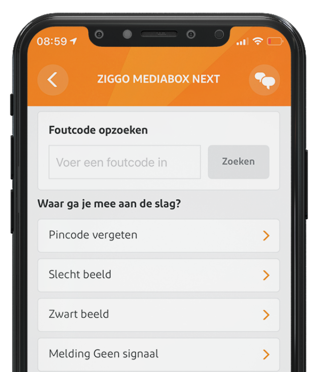 Mijn Ziggo app alle service op zak Klantenservice Ziggo