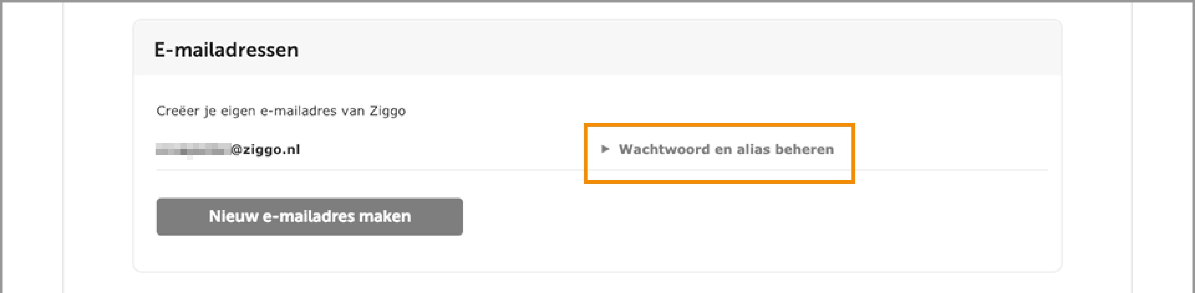 Nieuw email wachtwoord kiezen Klantenservice Ziggo
