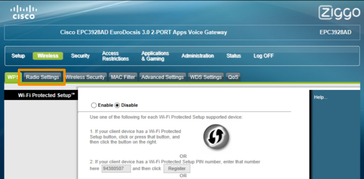 Wifi van je wifimodem uitzetten Klantenservice Ziggo