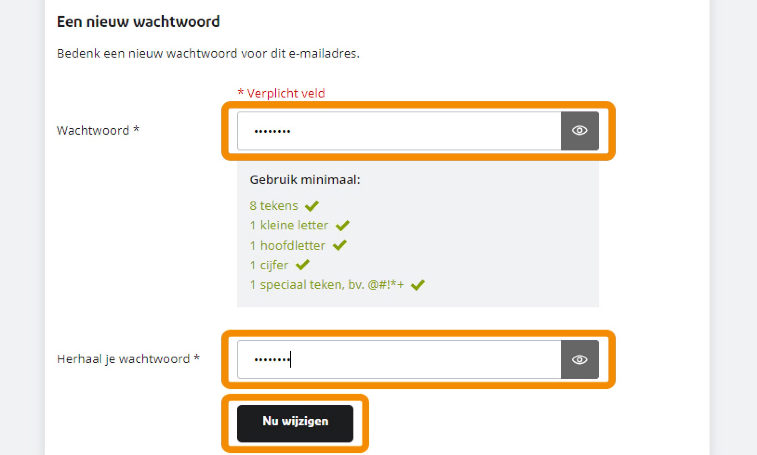 Nieuw E-mail Wachtwoord Kiezen | Klantenservice | Ziggo