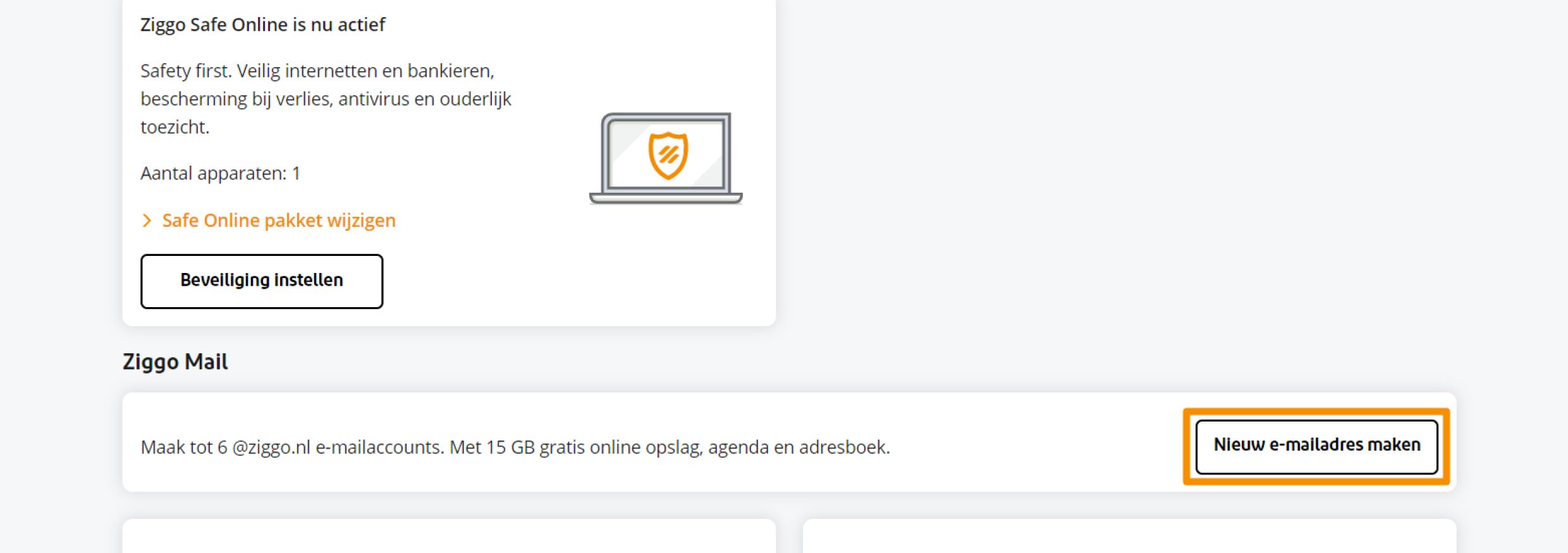 E-mailadres aanmaken stappenplan | Klantenservice | Ziggo
