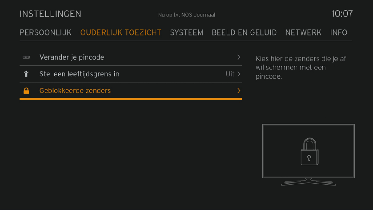 Kinderslot instellen of zenders vergrendelen Klantenservice Ziggo