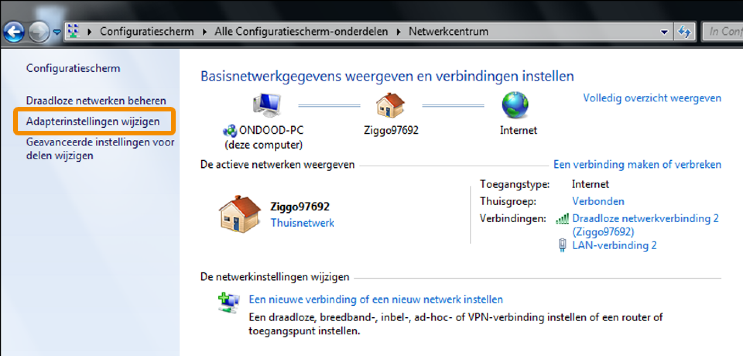 Lokaal vast IPadres instellen Ziggo Zakelijk